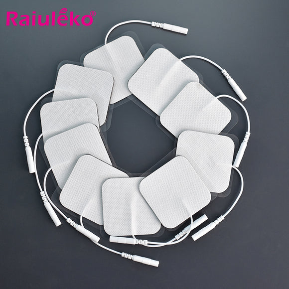 20/10p 5x5cm Electrode Pads for Electric Tens Acupuncture Digital Therapy Machine for Slimming Electric Body Massager Frequency 12345